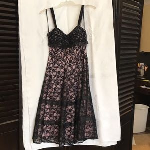 Black lace cocktail dress